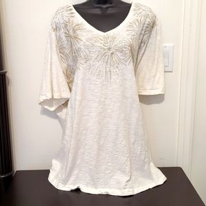 Catherines Holiday Festive Sparkle Top Shirt 3 X NWOT